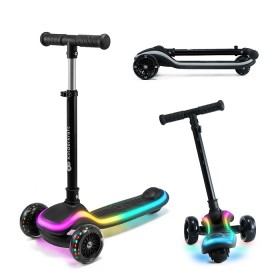 Xe Scooter 3 bánh có đèn LED Kinderkraft RAKET - Màu đen