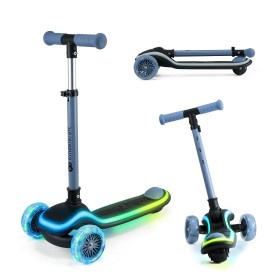 Xe Scooter 3 bánh có đèn LED Kinderkraft RAKET - Màu xanh