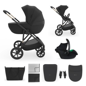 Bộ xe đẩy 3in1 Kinderkraft PRIME3 - Màu đen